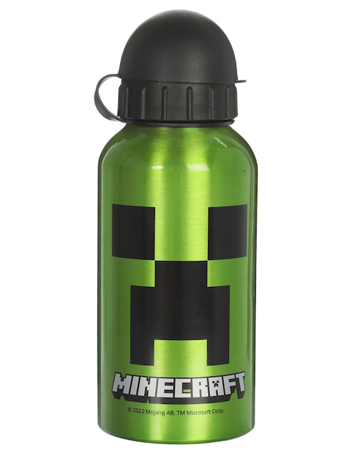 Termo Minecraft de aluminio con tapa rosca 400 ml