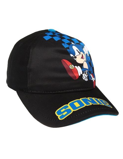 Gorra visera curva snapback Sonic para niño