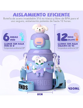 Termo Wünd de acero inoxidable con tapa rosca 450 ml
