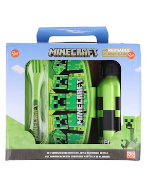 Set alimentación Minecraft de plástico 2 piezas