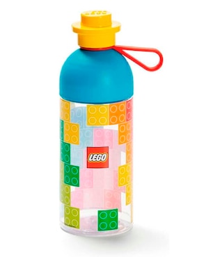 Botella de agua Lego de plástico con tapa rosca 500 ml