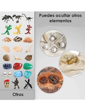 Kit para excavación de gemas 5 en 1 fósiles dinosaurios Mr. Gadgets