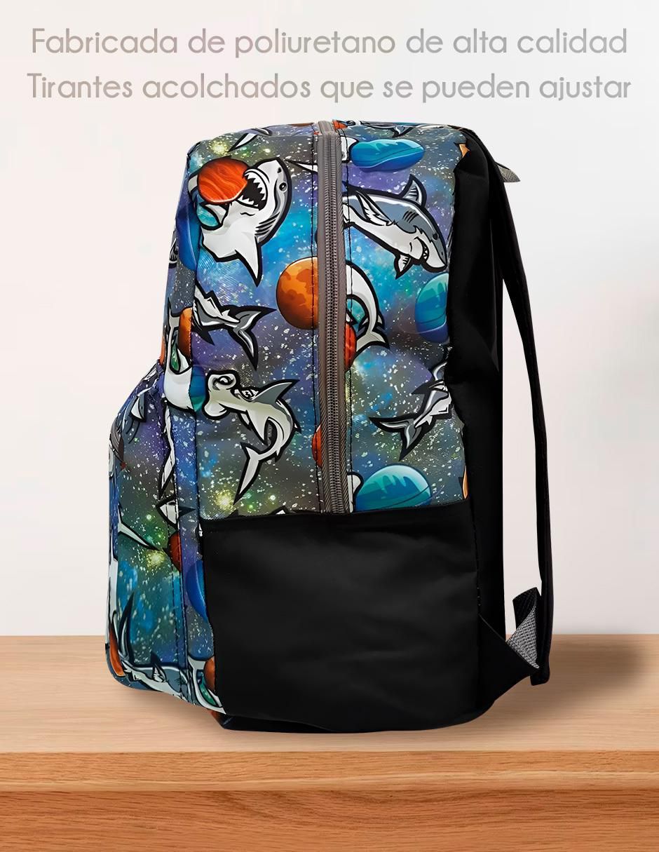 Set mochila escolar Tiburón para niño 2