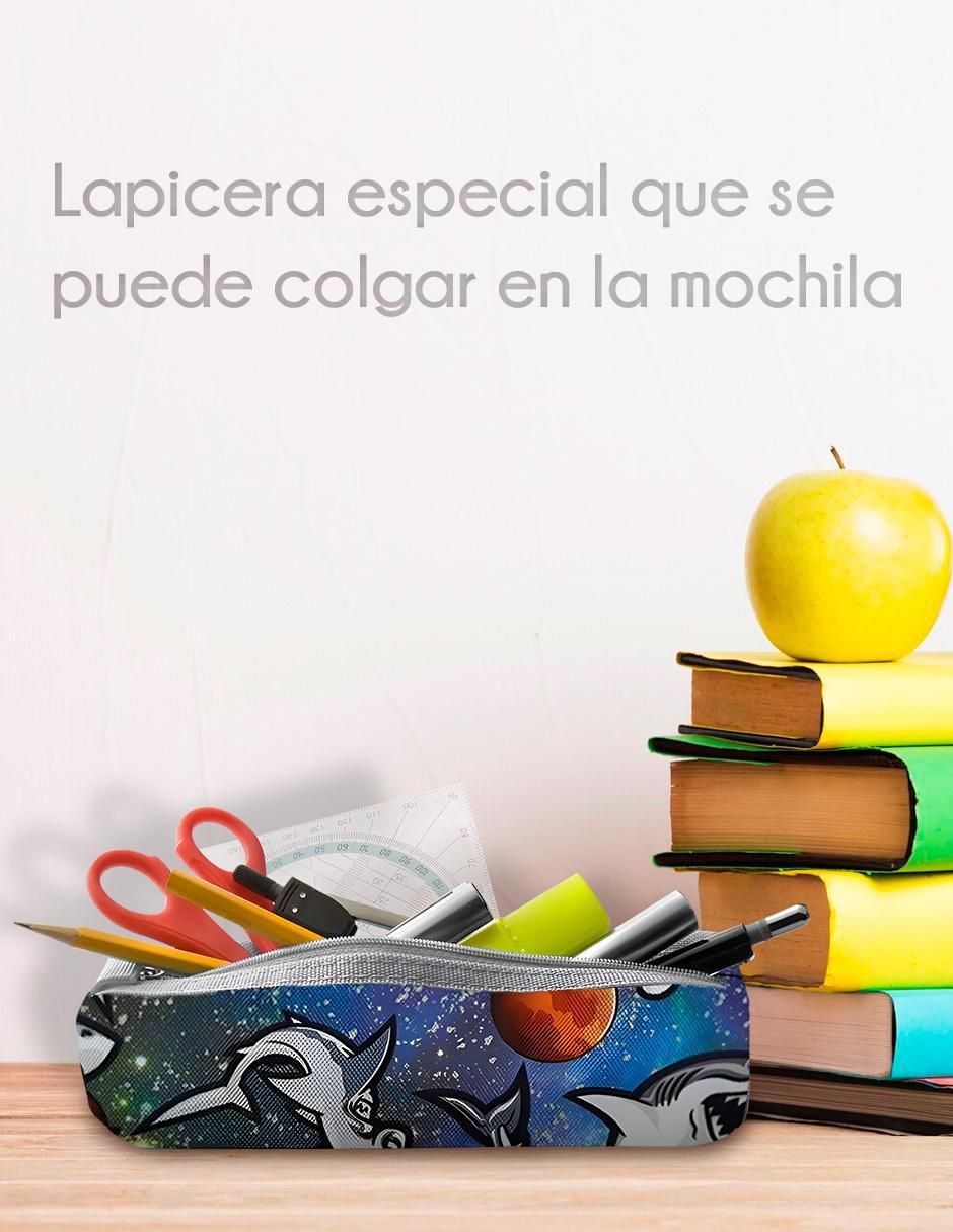 Set mochila escolar Tiburón para niño 3