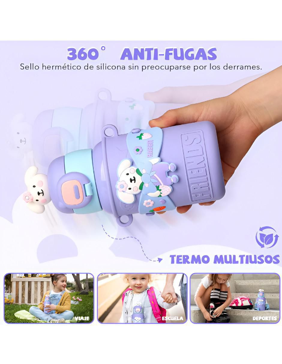 Termo de acero inoxidable con tapa rosca 450 ml 4