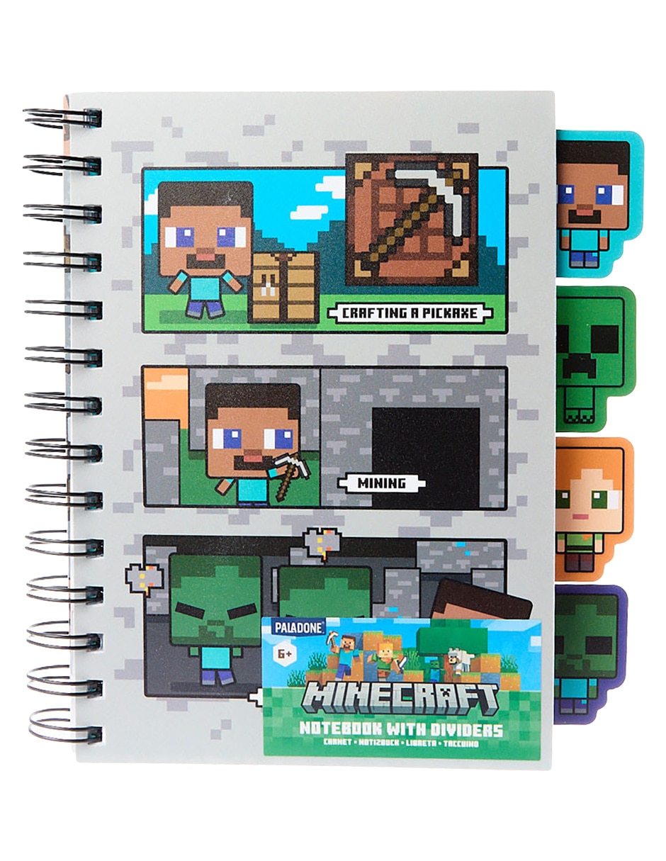 Libreta Minecraft rayada