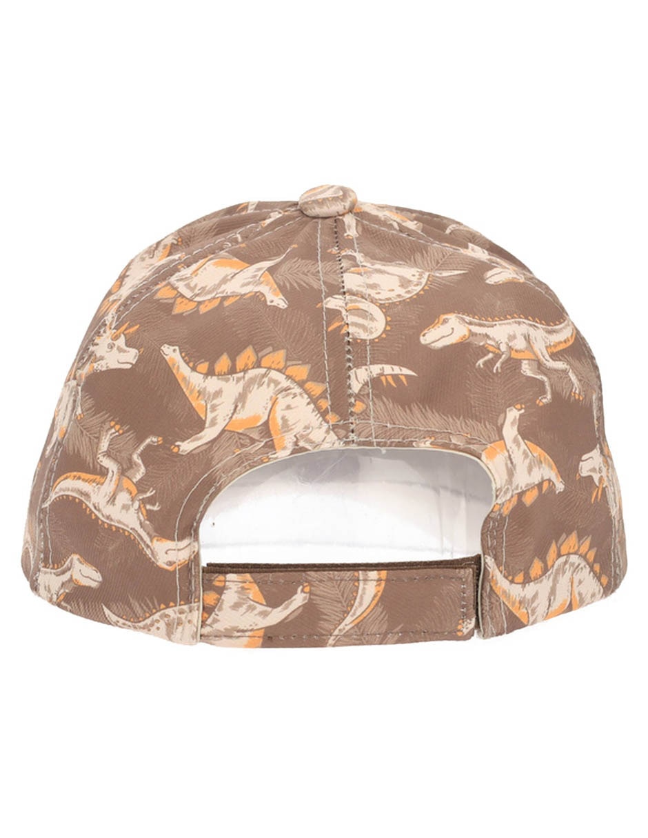 Gorra visera semivurva velcro Dinosaurios para niño 2