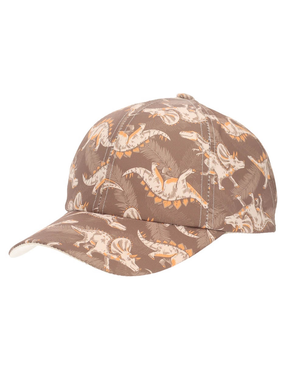 Gorra visera semivurva velcro Dinosaurios para niño 3