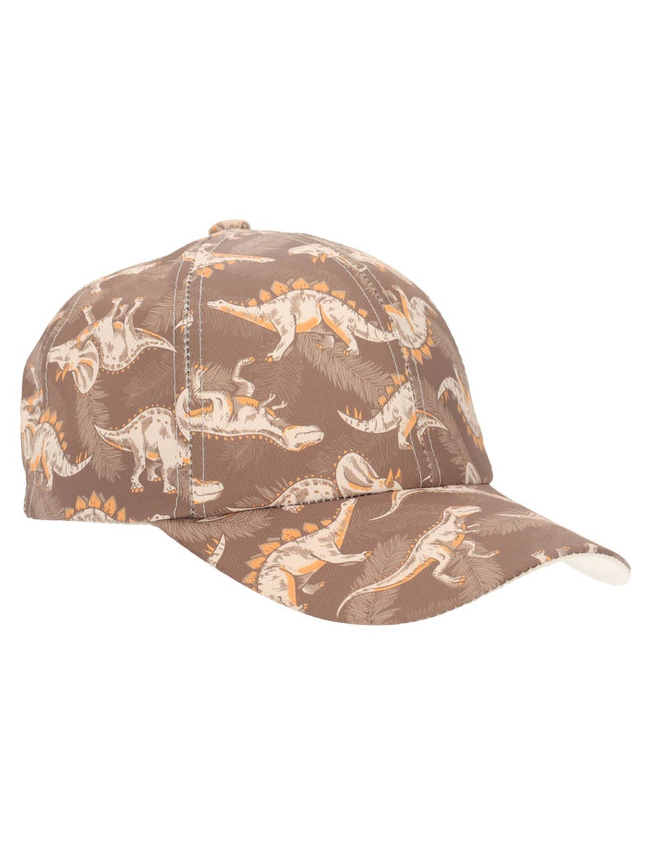 Gorra visera semivurva velcro Dinosaurios para niño 4