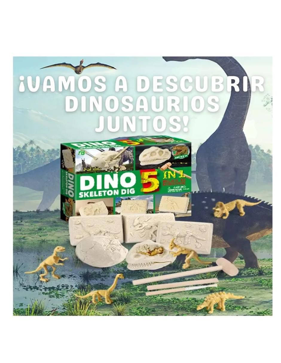 Kit para excavación de gemas 5 en 1 fósiles dinosaurios 2